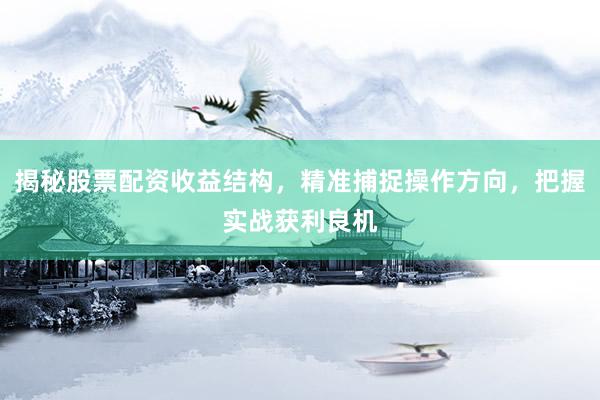揭秘股票配资收益结构，精准捕捉操作方向，把握实战获利良机