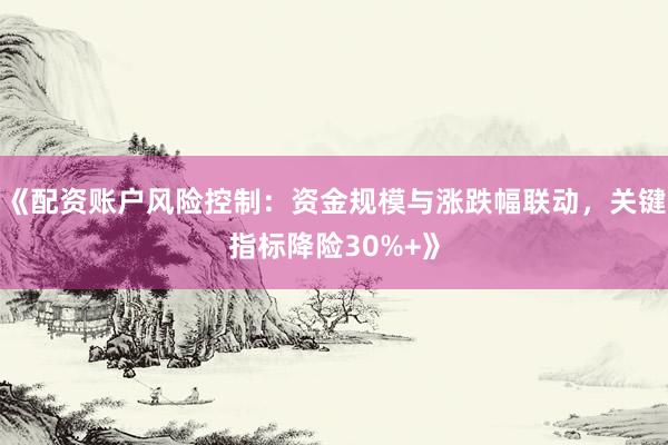 《配资账户风险控制：资金规模与涨跌幅联动，关键指标降险30%+》