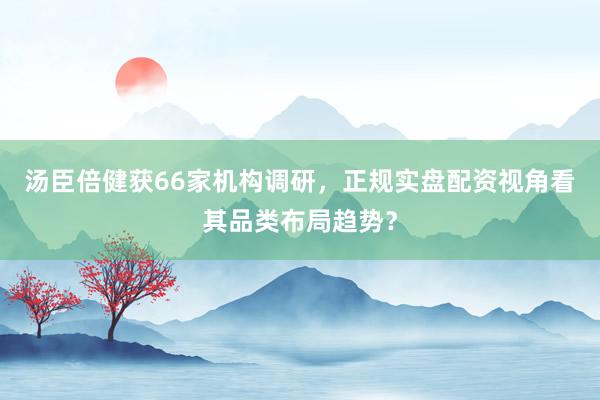 汤臣倍健获66家机构调研，正规实盘配资视角看其品类布局趋势？